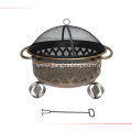 Garden Treasures Black Steel Wood Burning Fire Pit